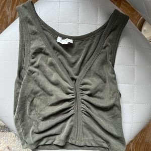 Green crop top